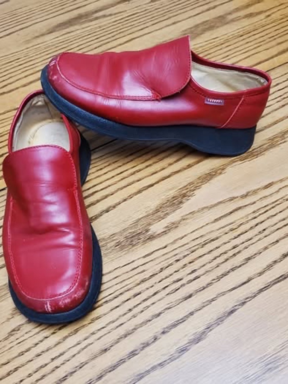 Jackpot Red Leather Loafers 9